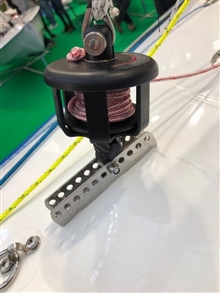 Typical jib furler installation, seen here on Bill Chard's boat at the 2019 Dinghy Show