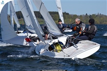 Close racing at the Flying Fifteen Inland Championship held in April at Draycote Water SC